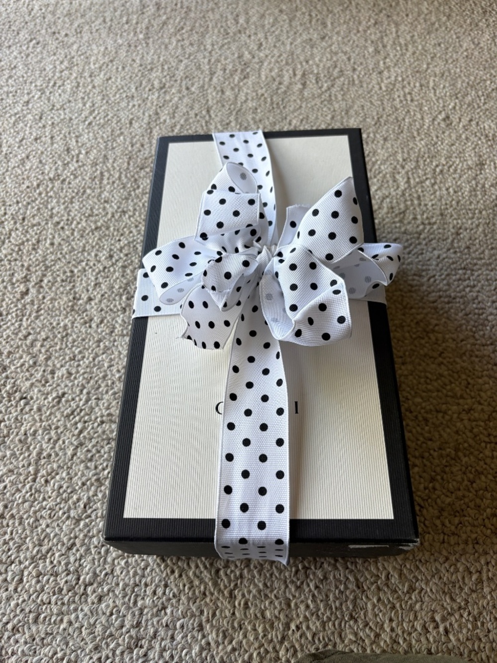 Gucci Ballet Flats 36.5 Black Leather Web Stripe w Box & Dust Bag Round Toe - Picture 9 of 10